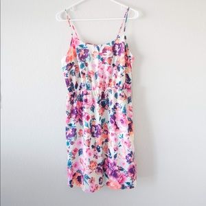 White floral Forever21 spaghetti strap dress NWT